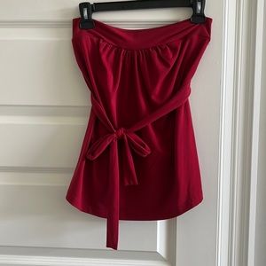 Susana Monaco red tube top with tie